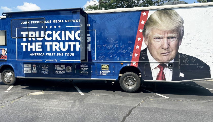 John Fredericks Was Fired After Dissing Obama, But Now His Trump Bus Sits at the Republican Convention in Georgia