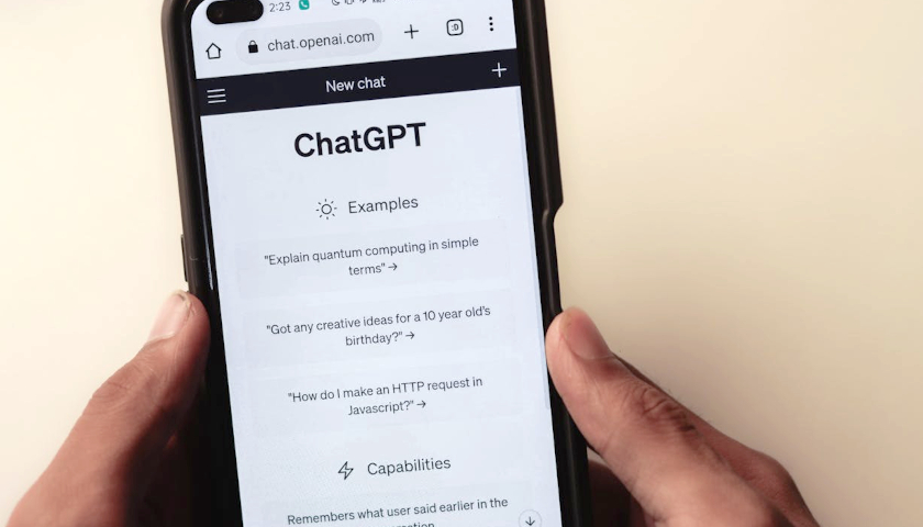 ChatGPT app on a smartphone