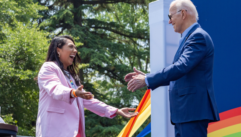 President Joe Biden at a pride event