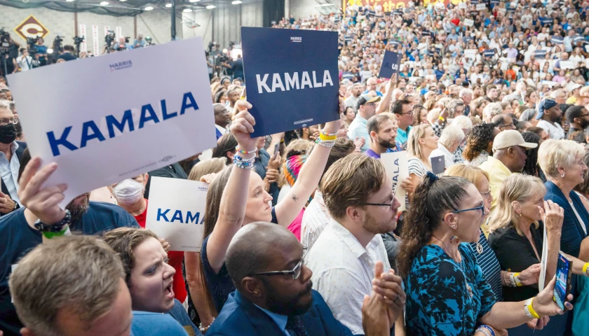 Harris Campaign, Democrat Influencers Rave After Harris Fills High School Gymnasium near Milwaukee