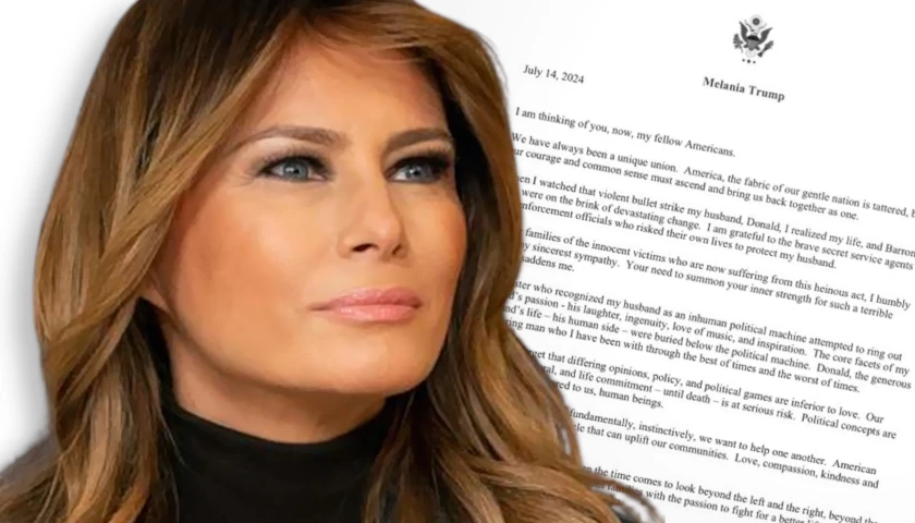 ‘Let Us Unite’: Former First Lady Melania Trump Issues Statement Following Assassination Attempt of Husband President Donald Trump