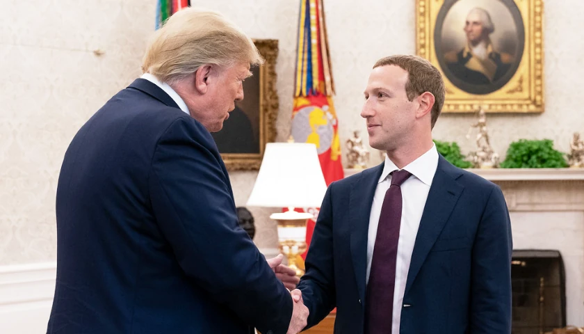 Donald Trump and Mark Zuckerberg