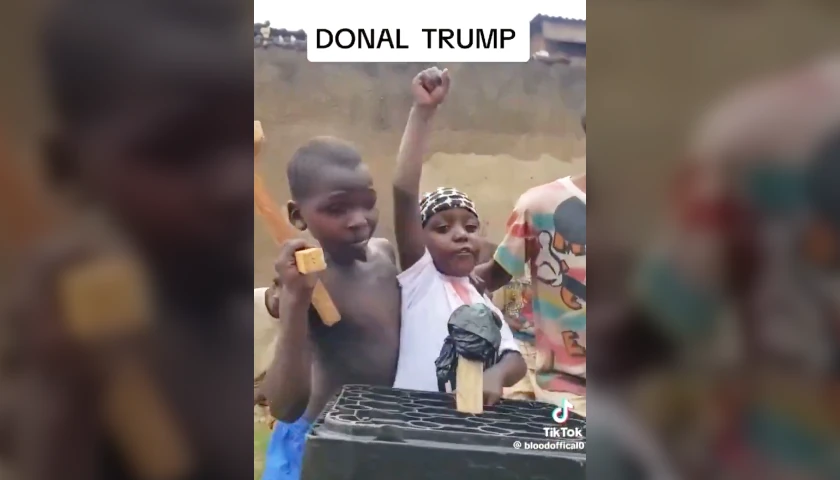 Viral Video Shows Children in Uganda Recreating Assassination Attempt of Former President Donald Trump