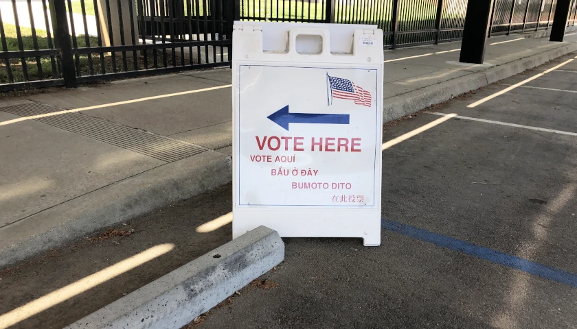 Vote Here Sign