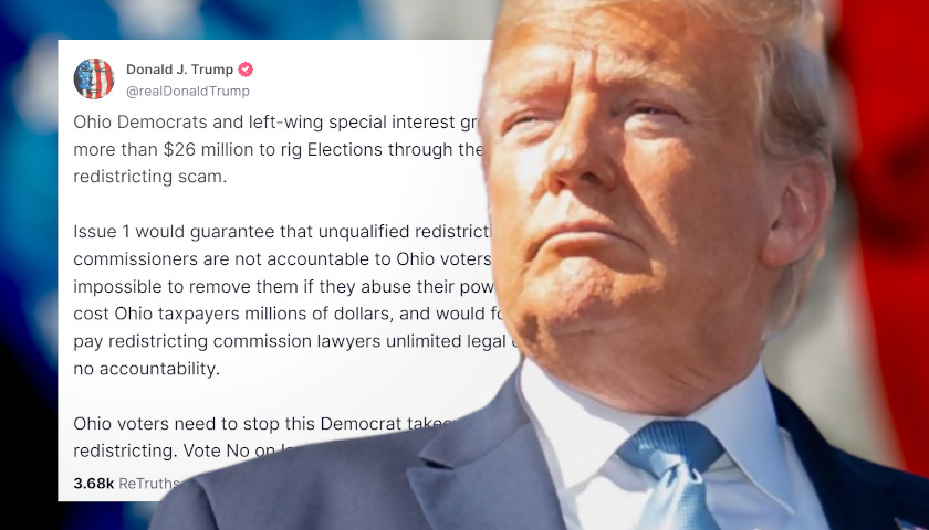 Former President Donald Trump Urges Ohioans to Vote No on Issue 1