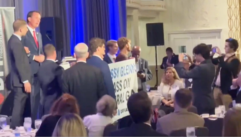 Climate Activists Disrupt Virginia GOP Gov. Glenn Youngkin Speech on September 11 Remembrance