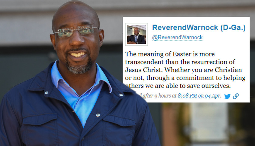Raphael Warnock Easter Sunday Tweet Unsettles Christians, who Call it Blasphemous