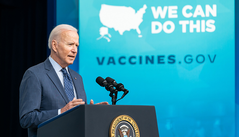 Joe Biden speaking on vaccinations