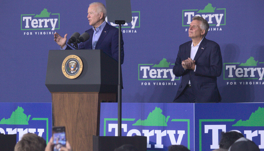 Biden Stumps for Virginia Democratic Gubernatorial Candidate Terry McAuliffe