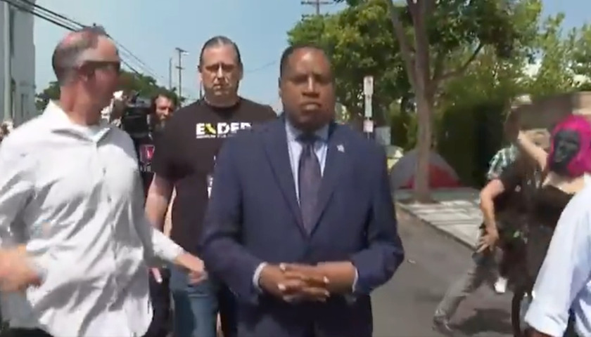 Larry Elder Attacked by People Throwing Eggs at Him in Los Angeles