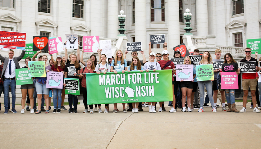 Pro-Abortion Protest Groups Clash with One Another at Wisconsin State Capital
