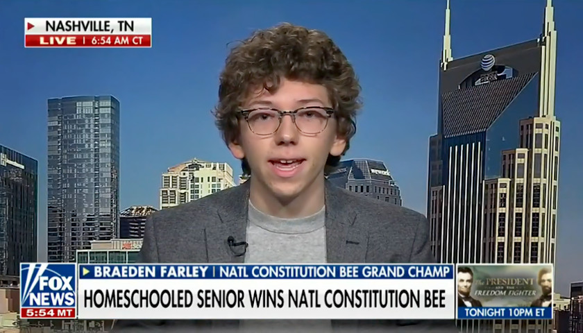 National Constitution Bee Winner Braeden Farley Appears on Fox and Friends Weekend