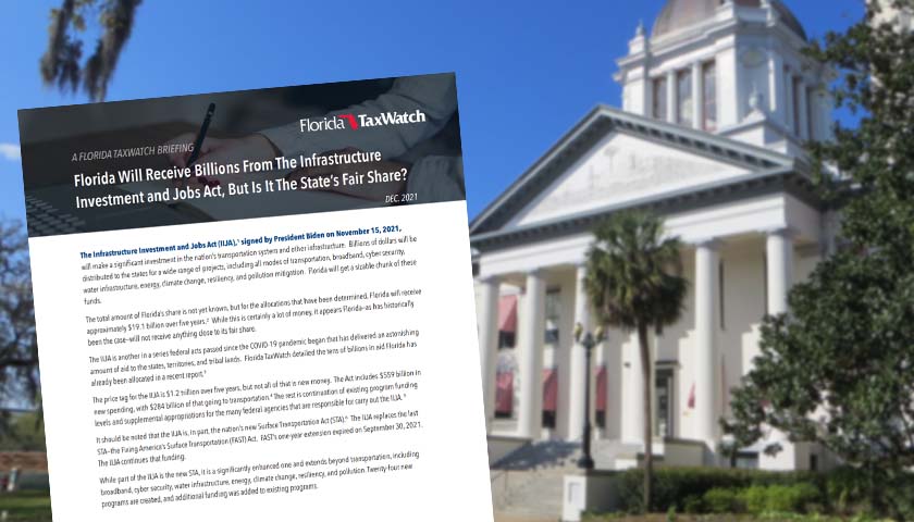 Florida TaxWatch Report Indicates State Not Receiving Fair Share of Federal Funding