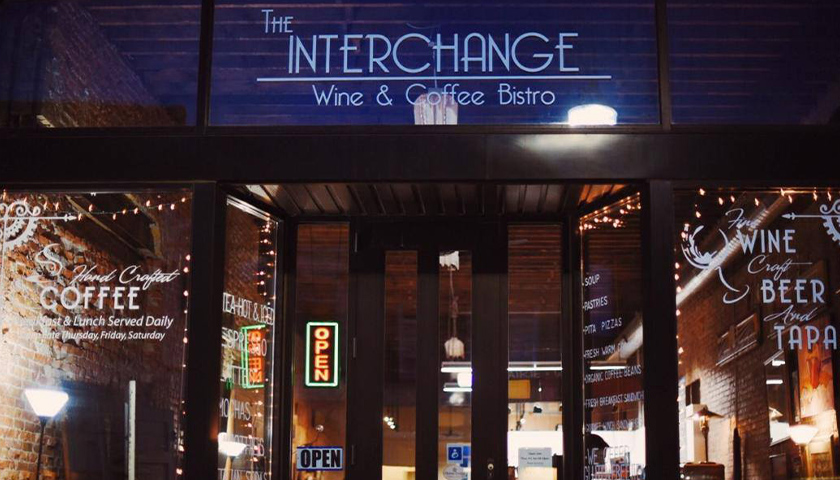 exterior of a restaurant known as The Interchange