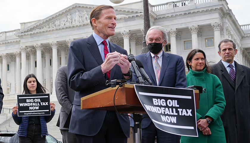 Blumenthal Falsely Claims Oil Companies to Blame for High Gas Prices