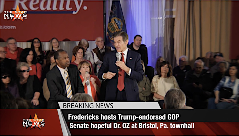 John Fredericks Hosts Trump-Endorsed GOP Senate Hopeful Dr. OZ at Bristol, Pennsylvania Townhall