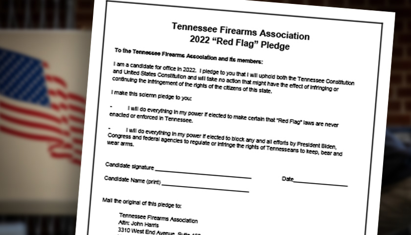 Tennessee Firearms Association Releases Red Flag Candidate Pledge Form