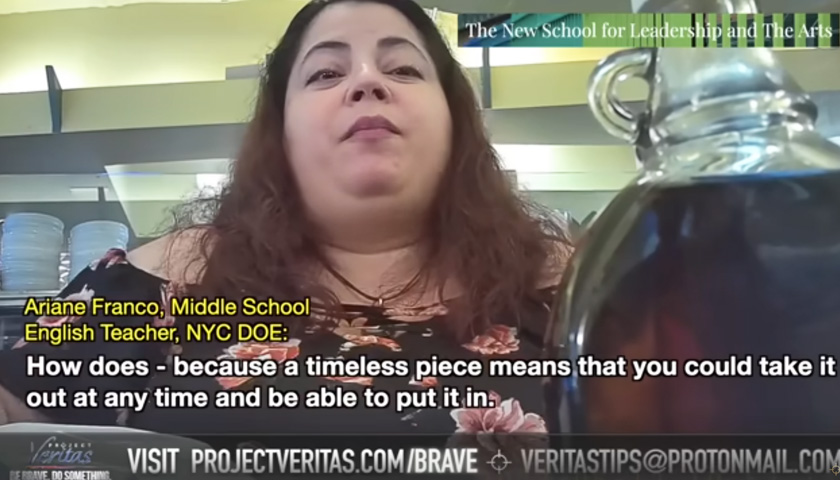 Project Veritas Exposes New York City Middle School Teacher Encouraging Children to ‘Throw Bricks’ at People Who Oppose Her Political Agenda