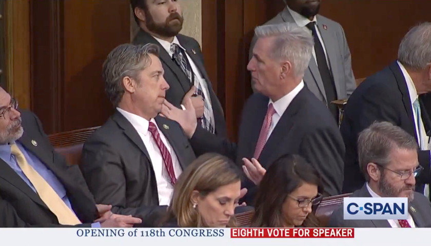 Kevin McCarthy in Animated Conversation with TN-5 GOP Congressman Andy Ogles, Who Has Voted Against Him, During 8th Ballot for Speaker
