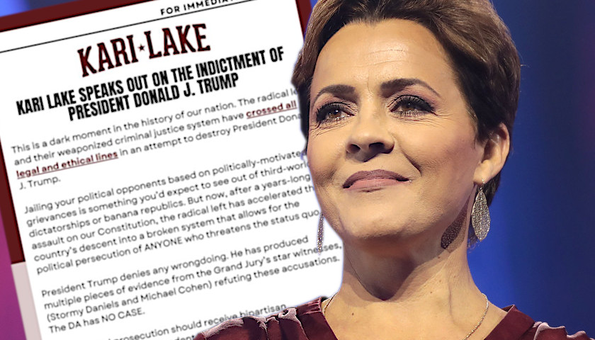 Kari Lake Calls Trump Indictment ‘Relentless Assault’ on the U.S. Constitution