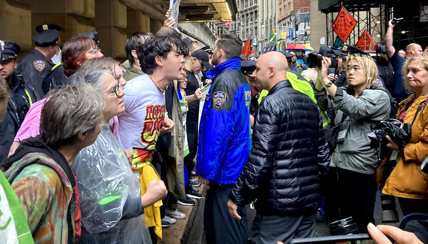Screaming Eco-Activists Blockade Doors to New York City Federal Reserve Building