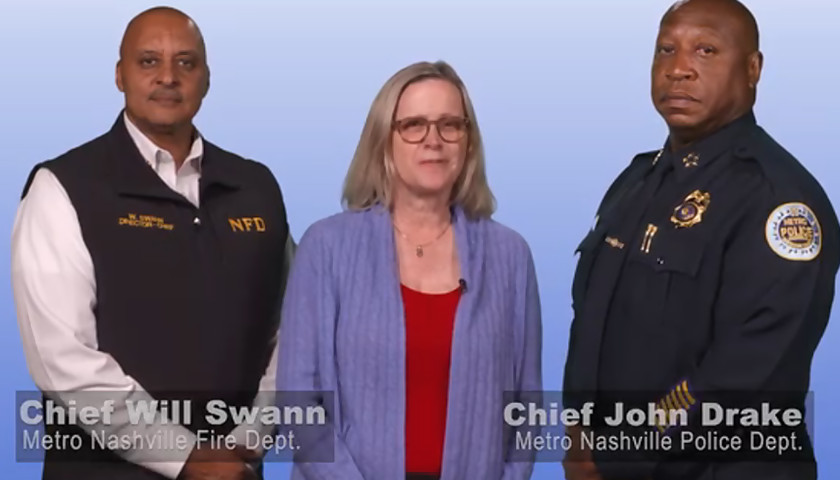 Metro Police and Fire Team Up with Nashville Domestic Violence Office for Food Drive