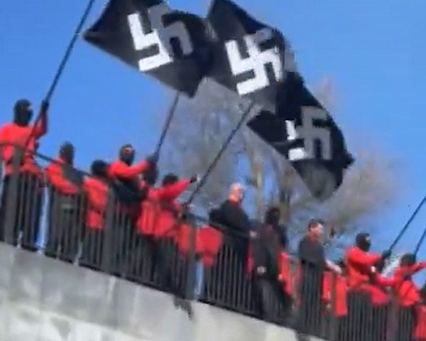 Anonymous Demonstrators Who Waved Nazi Flags in Nashville Are Connected to ‘Boneface’ Provocateur Who Claimed to Fight with Neo-Nazi Battalion in Ukraine