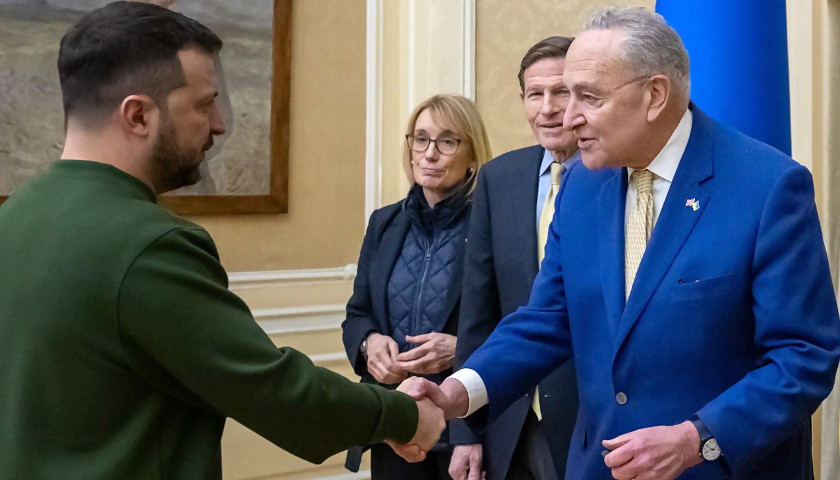 Senator Chuck Schumer and Ukraine President Volodymyr Zelenskyy 