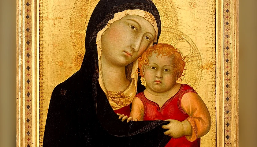 Marian U. Student Restores Madonna and Child Painting for Christmas Stamp