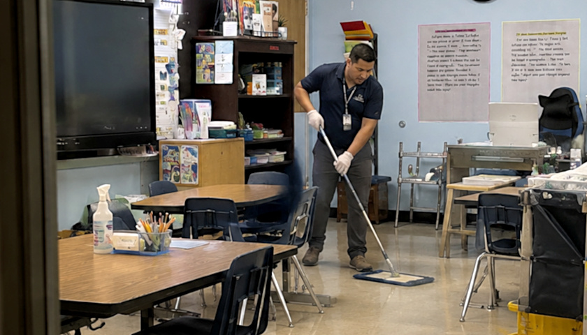 School cleaning crew